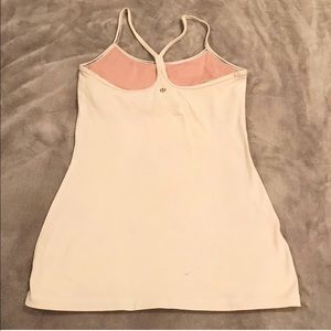 Lululemon Athletica white Power Y tank size 8